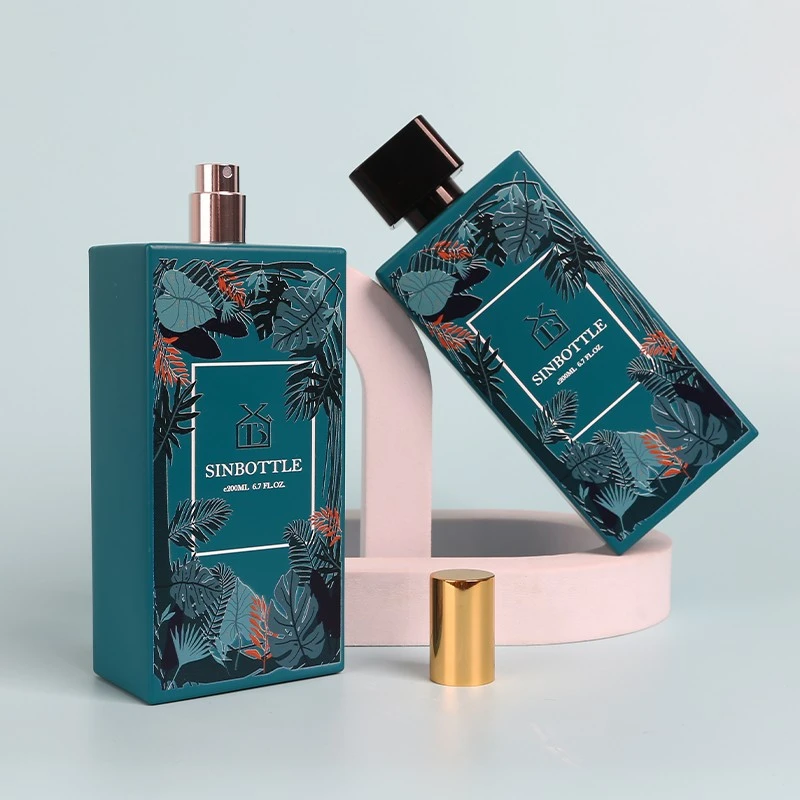 Custom 200ml Square Perfume Bottle With Spray-Painted Color & 3D Flat-Printed Design factory