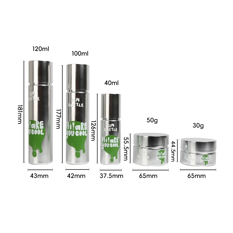 Premium Glass Bottle Cosmetic Packaging Cream Jars Electroplated & Screen-Printing 40ml, 100ml, 120ml, 30g, 50g Custom Set best